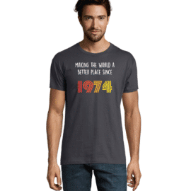 Moška majica s tiskom world