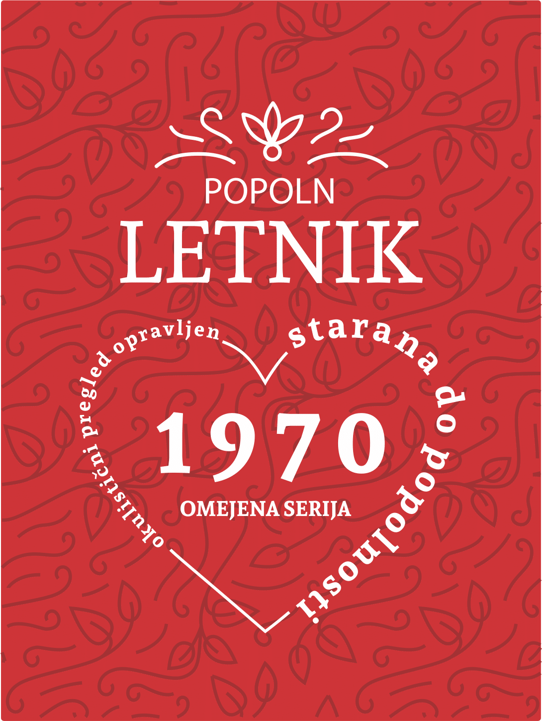 Vinska etiketa ženska rdeča