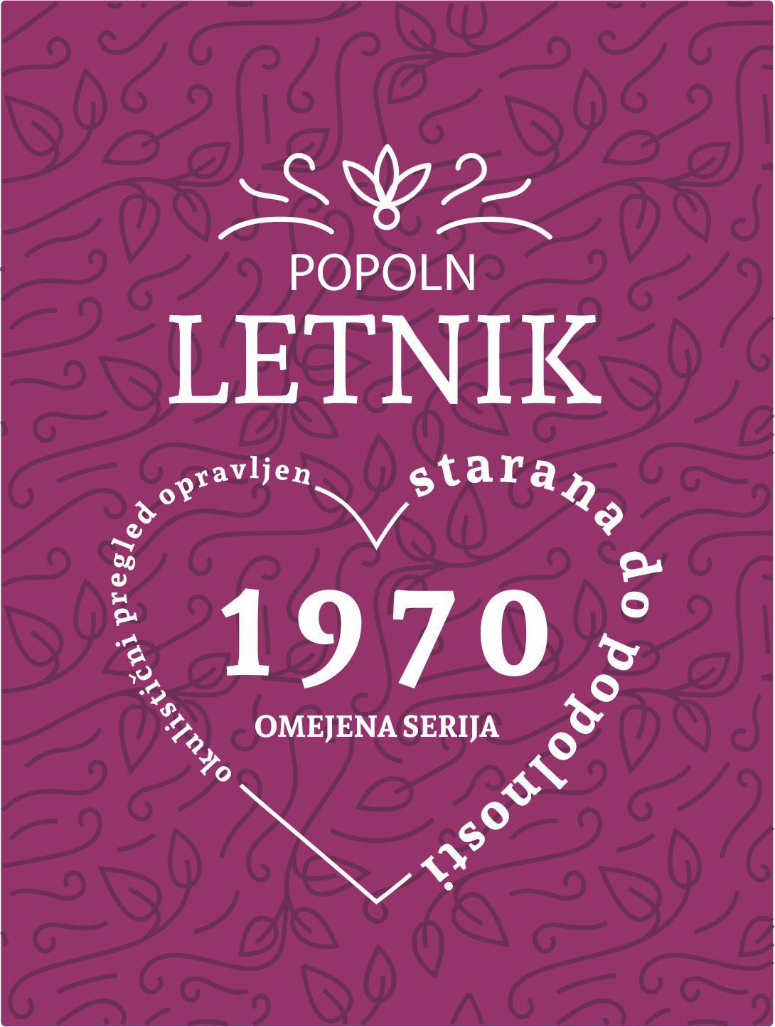 Vinska etiketa ženska vijola