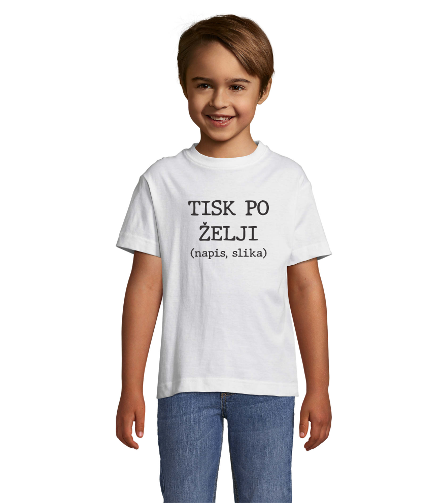 o. majica bela tisk po želji