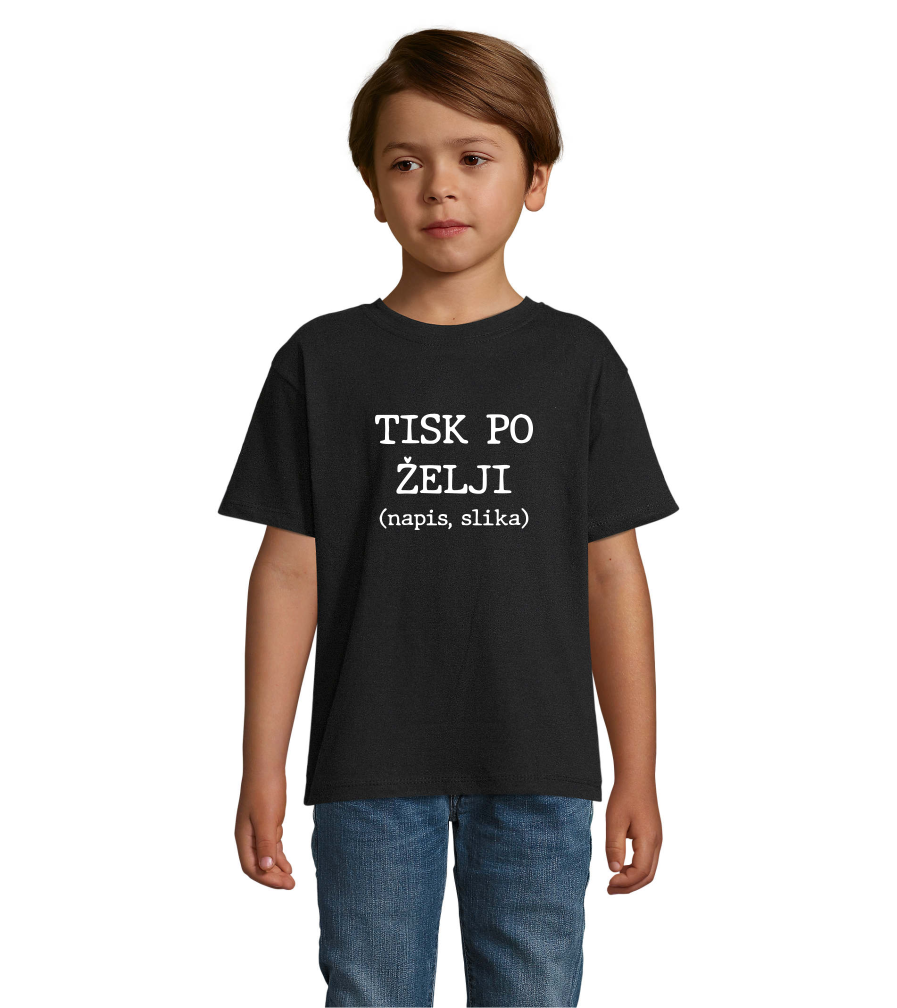 o. majica črna tisk po želji