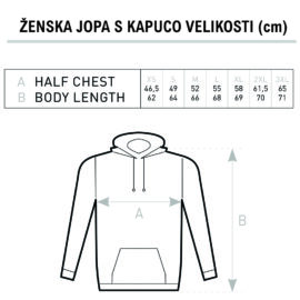 Ženski hoodie s tiskom po želji