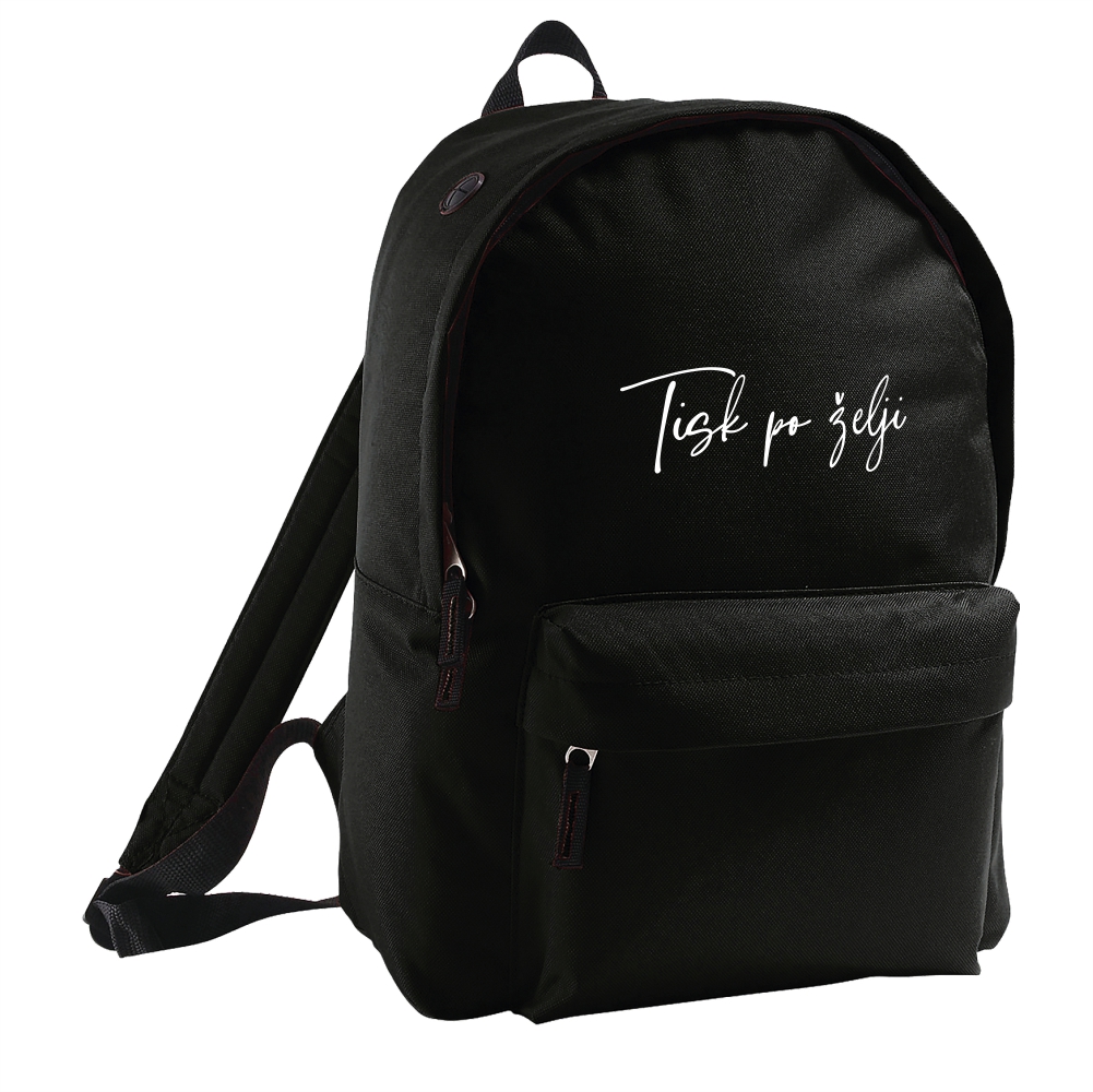 Nahrbtnik s tiskom črn