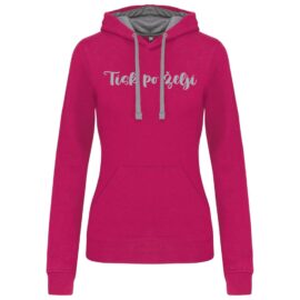Ženski kontrastni hoodie s tiskom po želji
