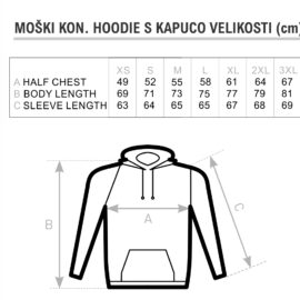 Moški kontrastni hoodie s tiskom po želji