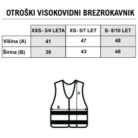 Otroški visokovidni brezrokavnik na zadrgo